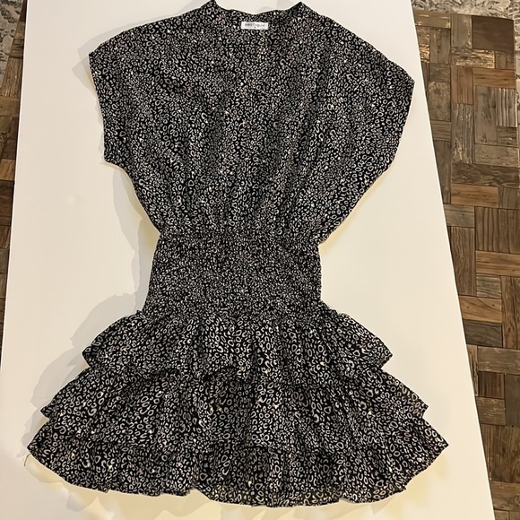 Vestique Gray Black Tiered Ruffle Dress - Picture 1 of 10